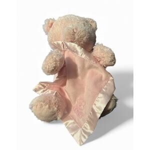 Peek a Boo Pink Bear Plush Stuffed Animal Blanket Developmental Toy tested works